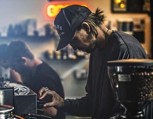 Peter McKinnon and his coffee